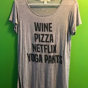 Wine Pizza Netflix Yoga Pants